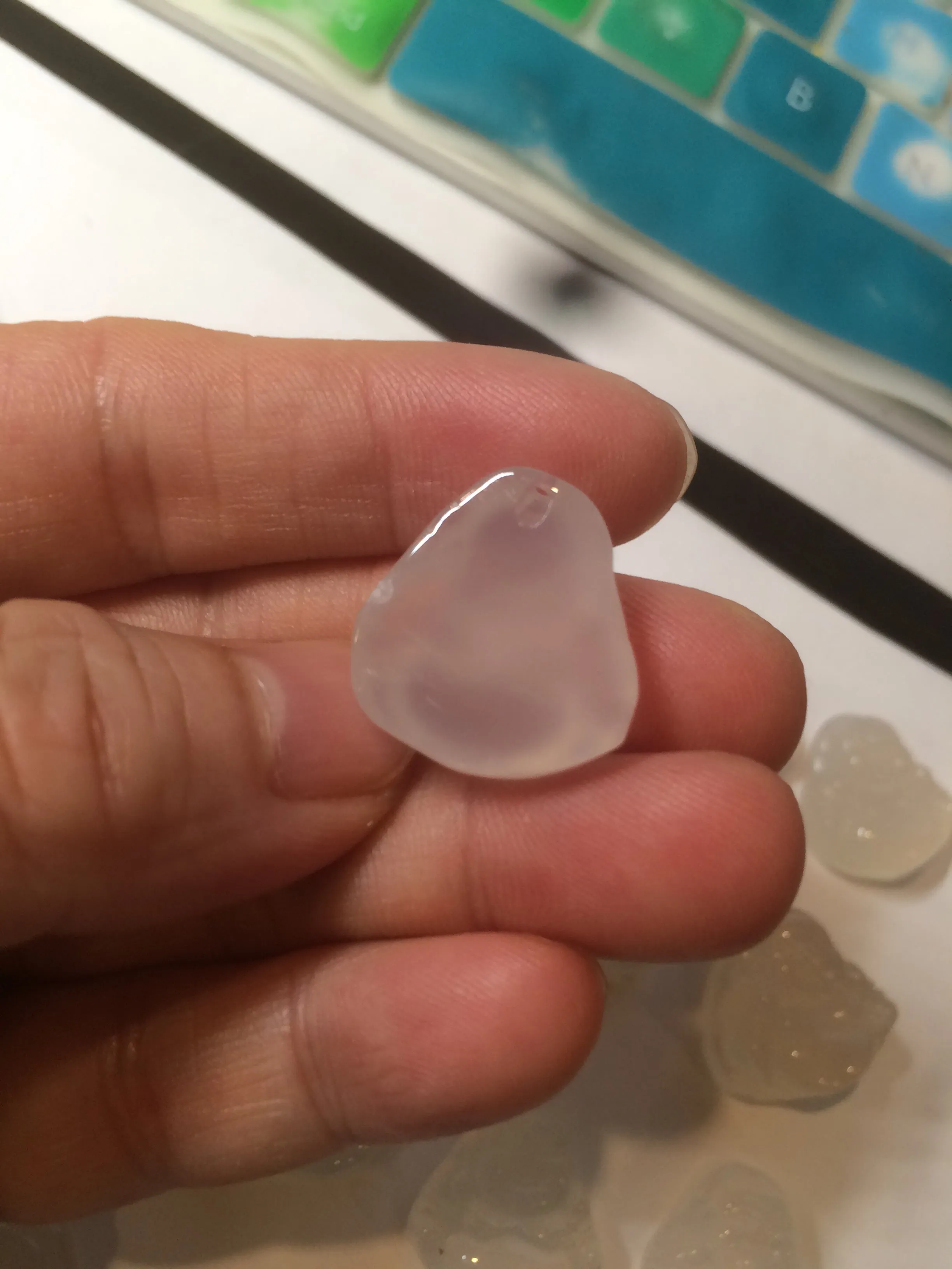 100% natural icy clear warm light yellow/white agate happy Buddha pendant XY76 (add on item)