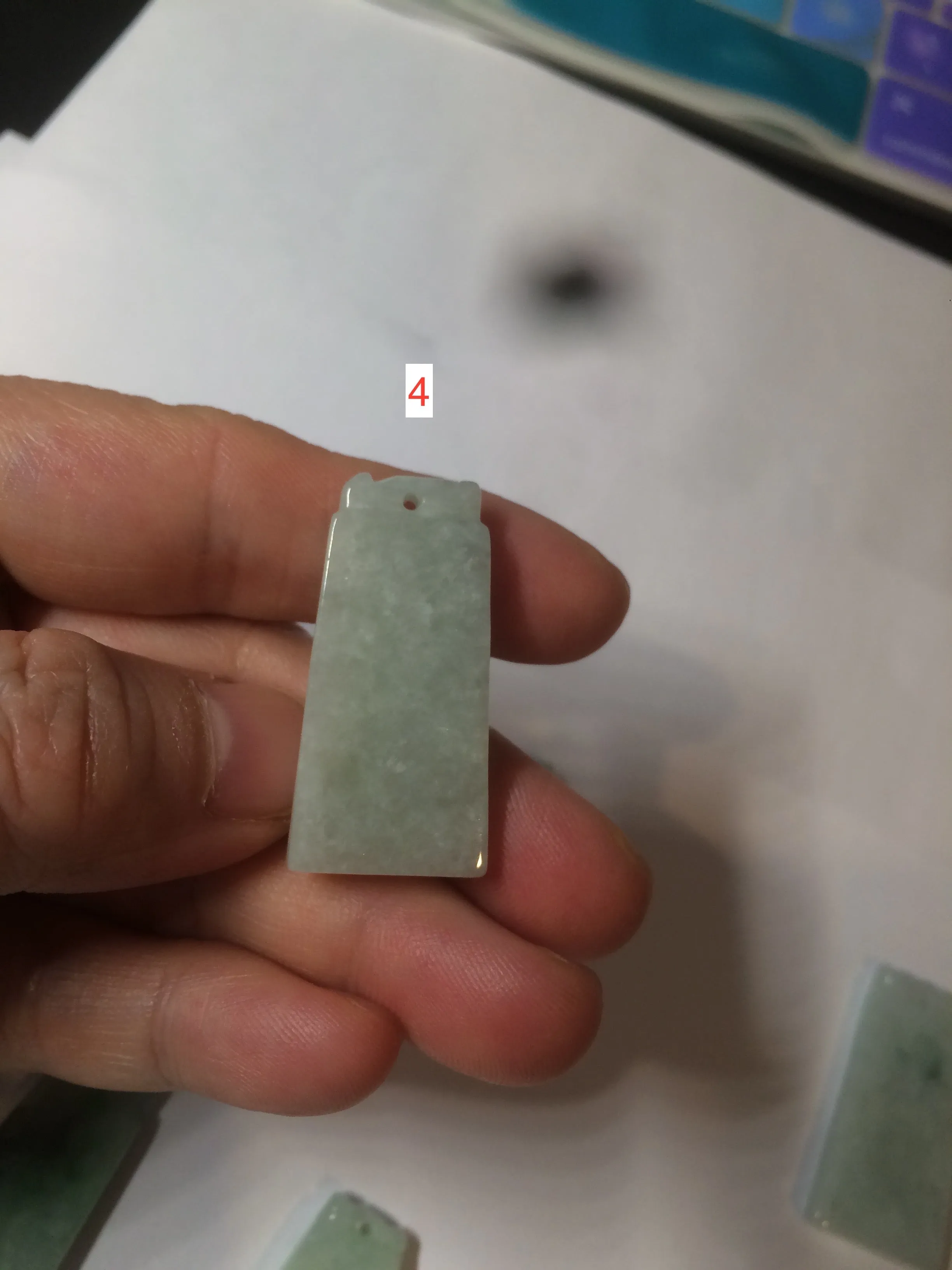 100% Natural type A icy watery light green/sunny green Jadeite Jade safe and sound pendant BF97
