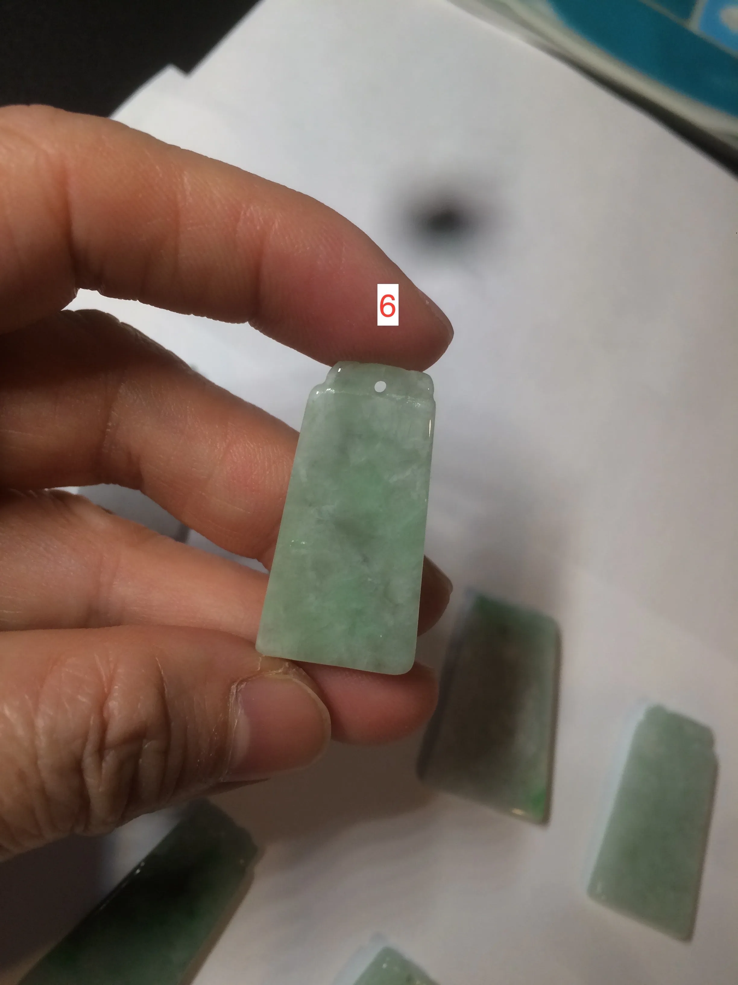 100% Natural type A icy watery light green/sunny green Jadeite Jade safe and sound pendant BF97