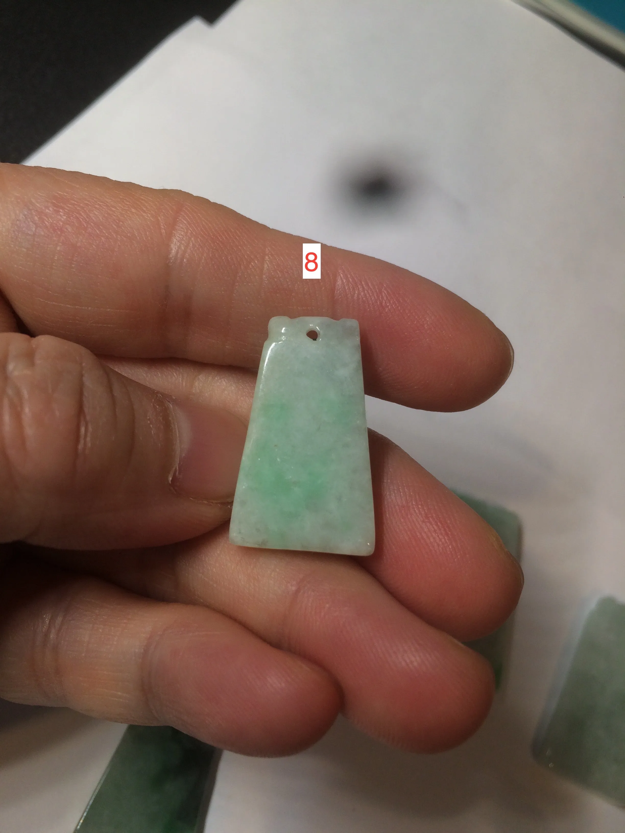 100% Natural type A icy watery light green/sunny green Jadeite Jade safe and sound pendant BF97