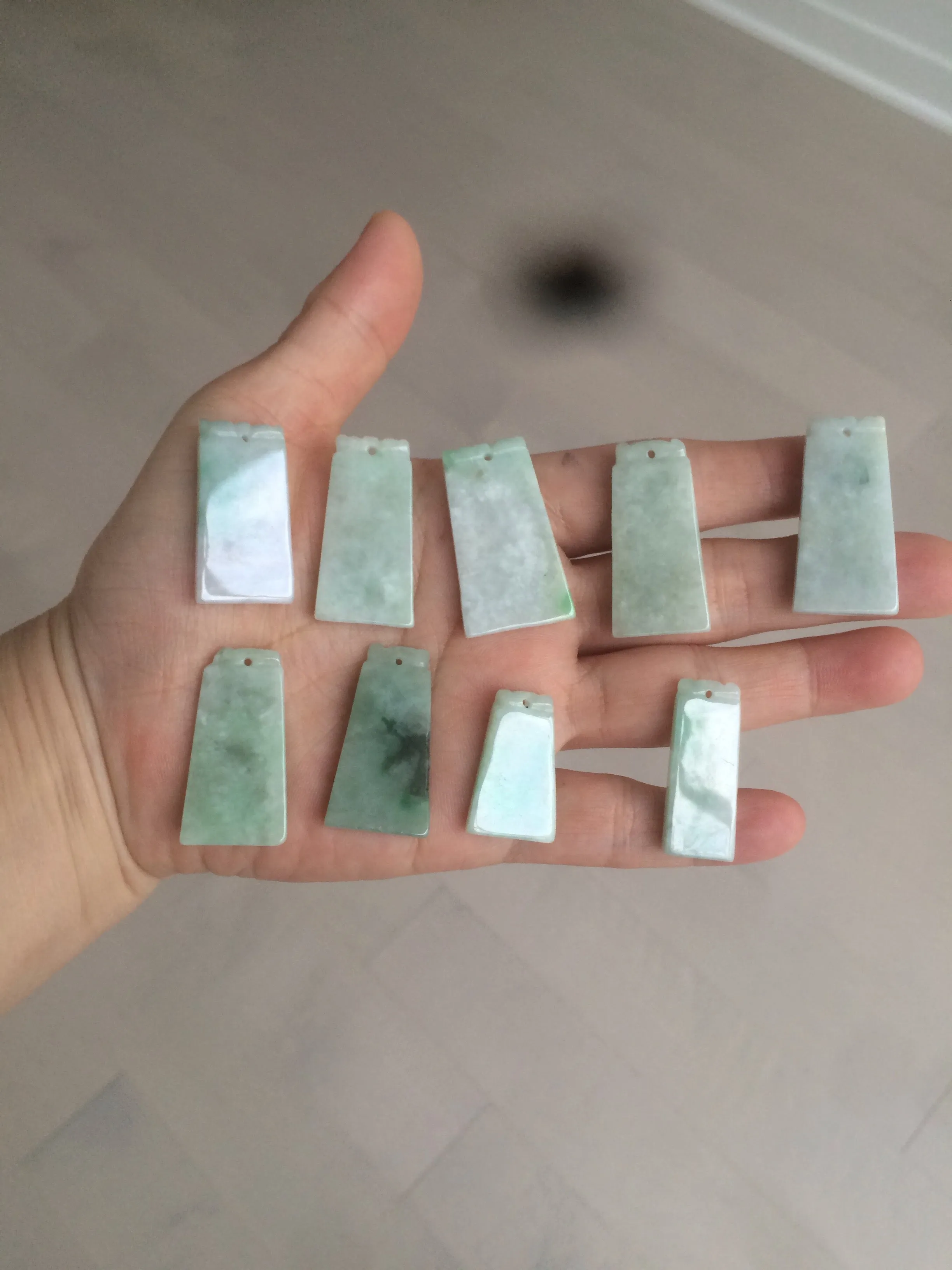 100% Natural type A icy watery light green/sunny green Jadeite Jade safe and sound pendant BF97