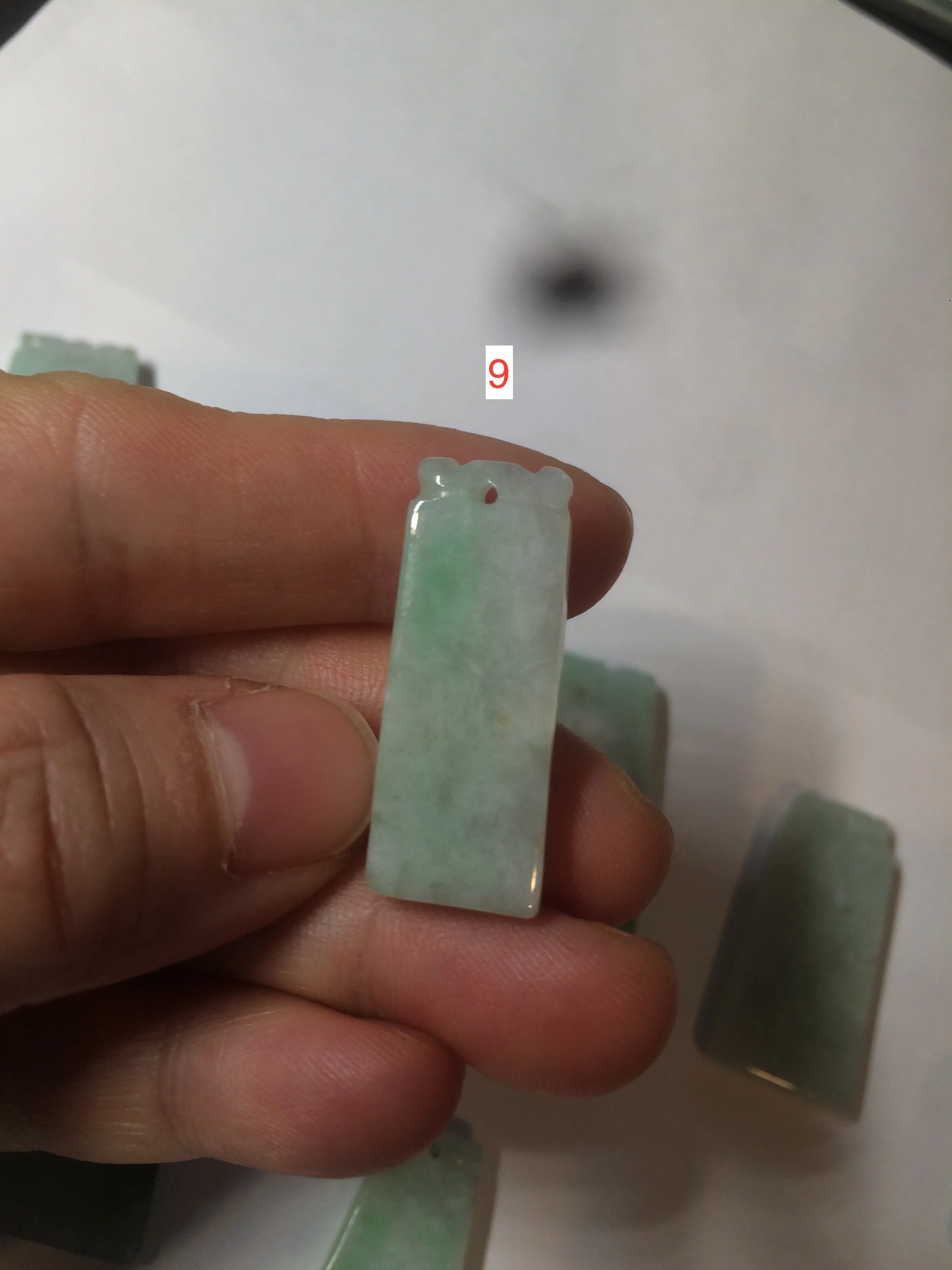 100% Natural type A icy watery light green/sunny green Jadeite Jade safe and sound pendant BF97