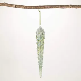 12.5"L Icy Sage Finial Ornament