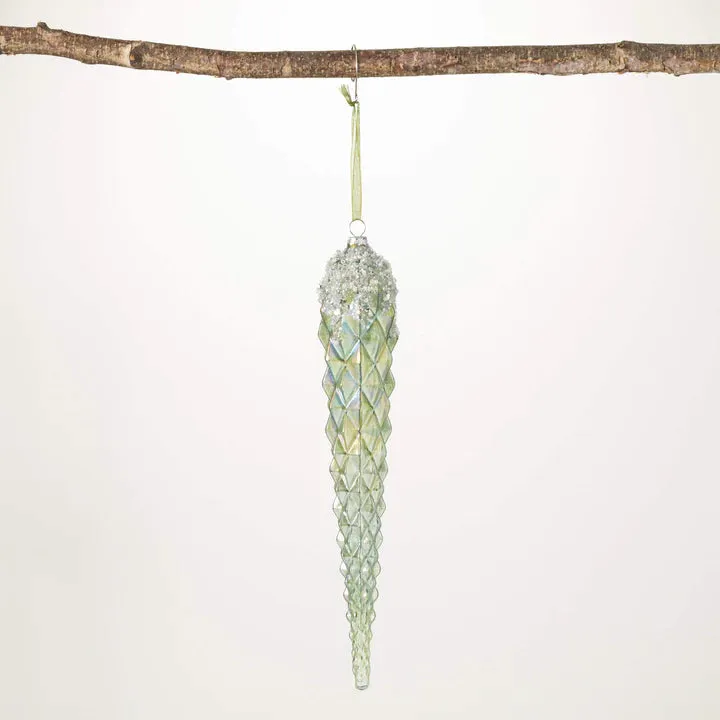 12.5"L Icy Sage Finial Ornament