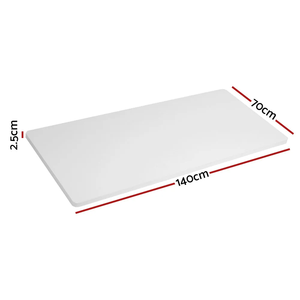 140cm Anti-Scratch White Desk Top, Pre-drilled, Artiss