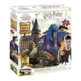 4D Scratch-Off: Harry Potter - Hogwarts Day to Night - 500-Piece Scratch-Off Puzzle