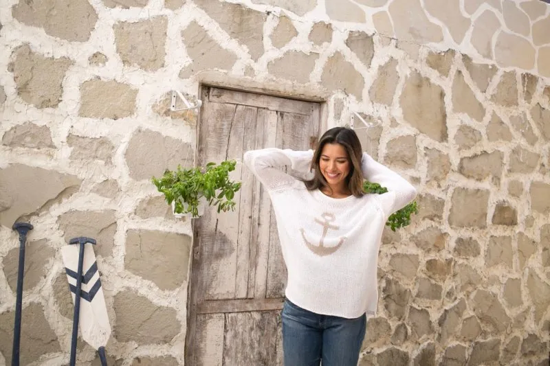 Anchor Cotton Roll-neck Sweater