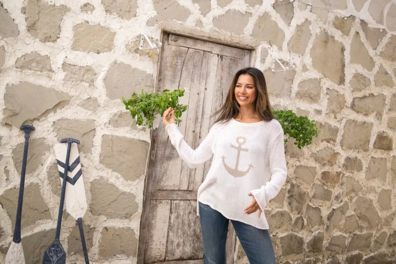 Anchor Cotton Roll-neck Sweater