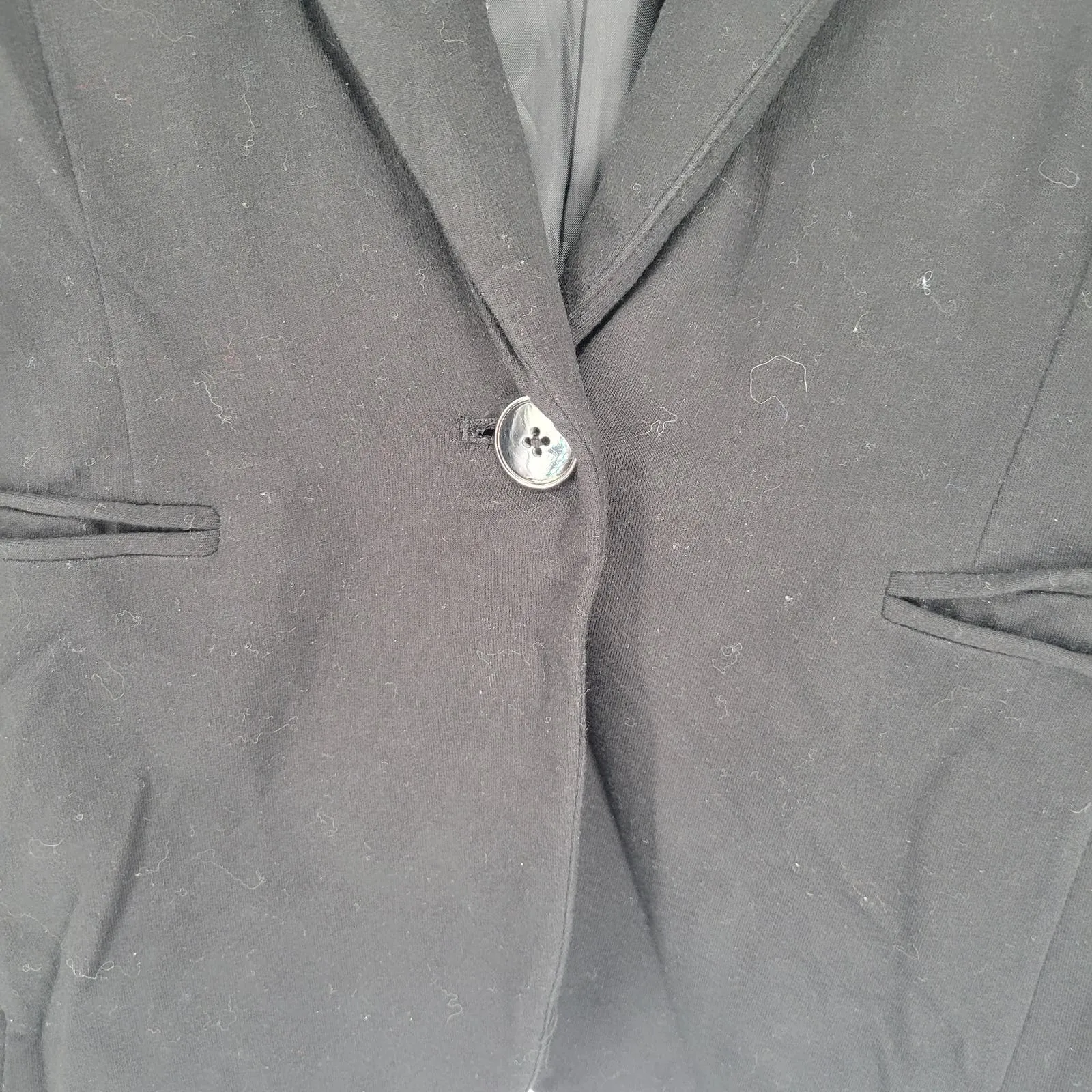 Apt 9 Womens Sz M Single Button Blazer Jacket Black