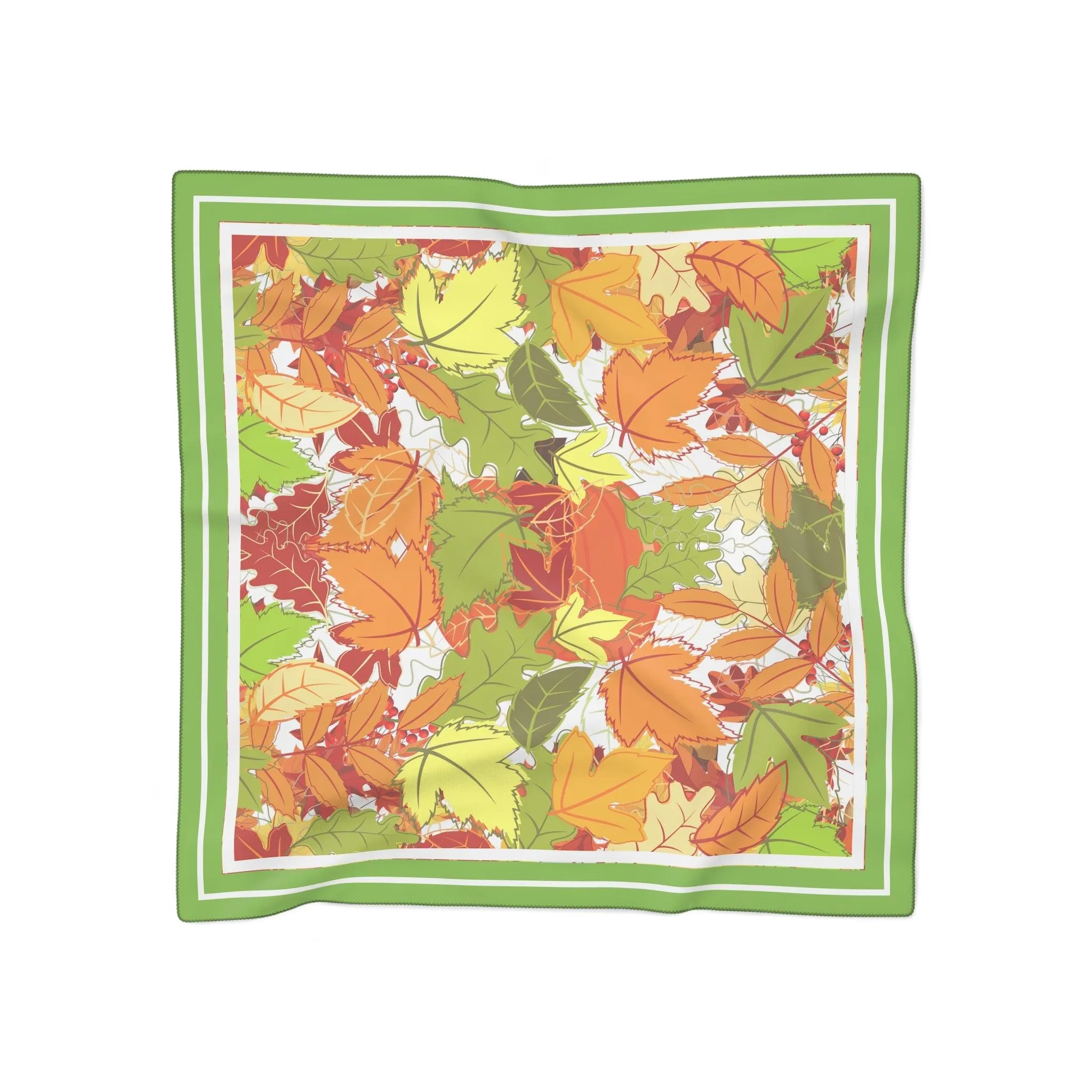 Autumn Elegance Handmade Poly Voile Scarf - Crafted in the USA