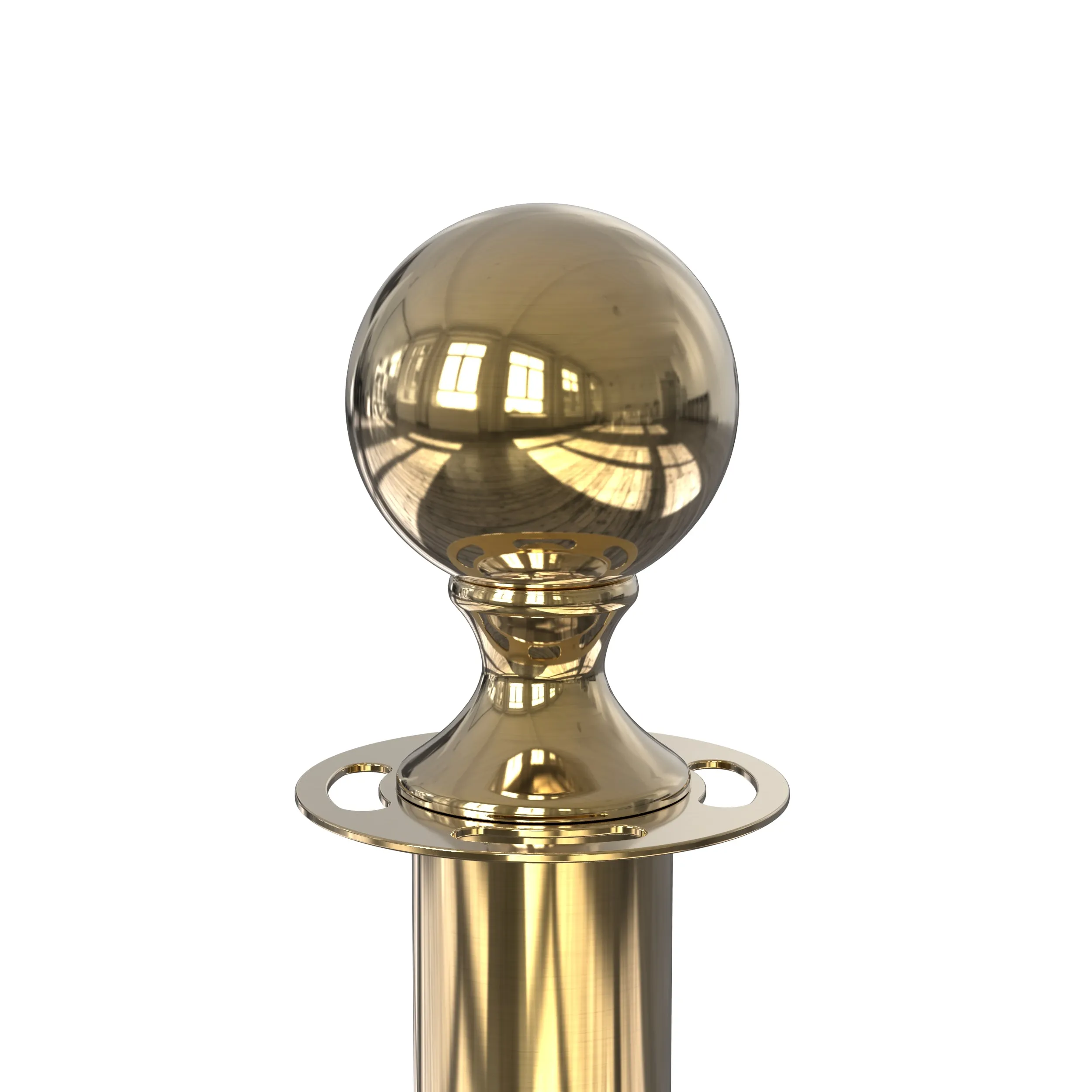 Ball Top Rope Stanchion with Sloped Base - Montour Line CLine