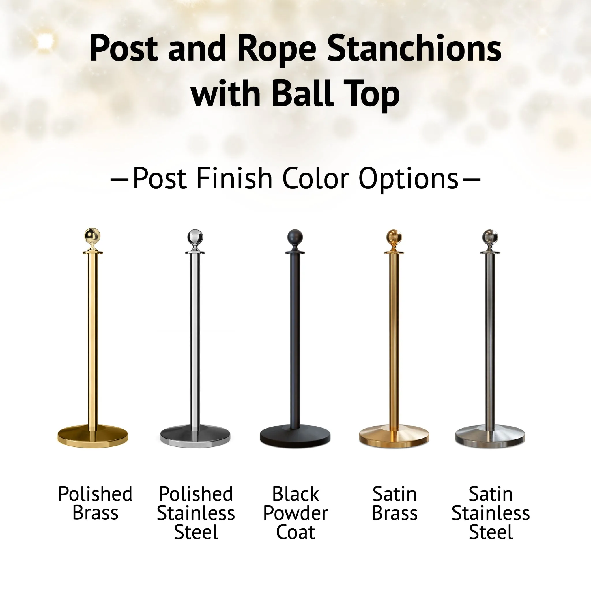 Ball Top Rope Stanchion with Sloped Base - Montour Line CLine