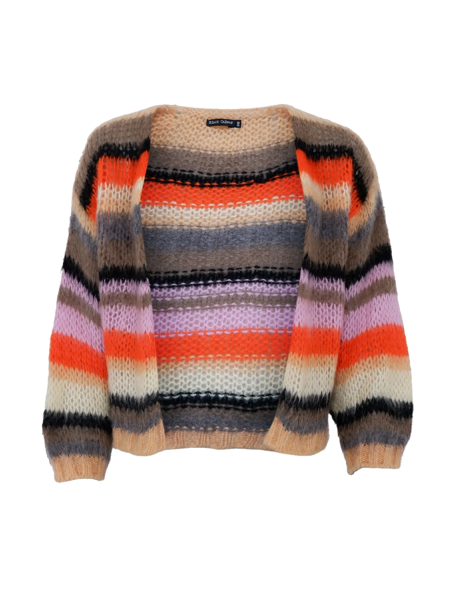 BCADELIN multi striped cardigan - Peach Multi