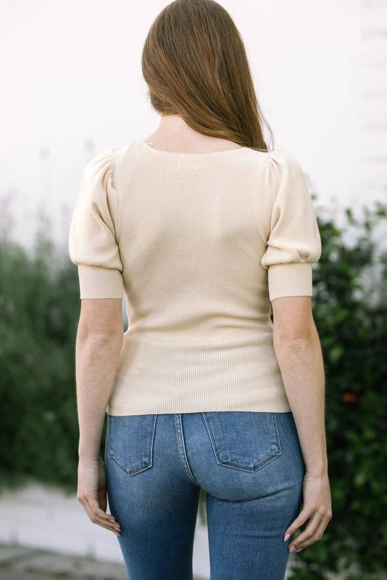 Becky Puff Sleeve Knit Top
