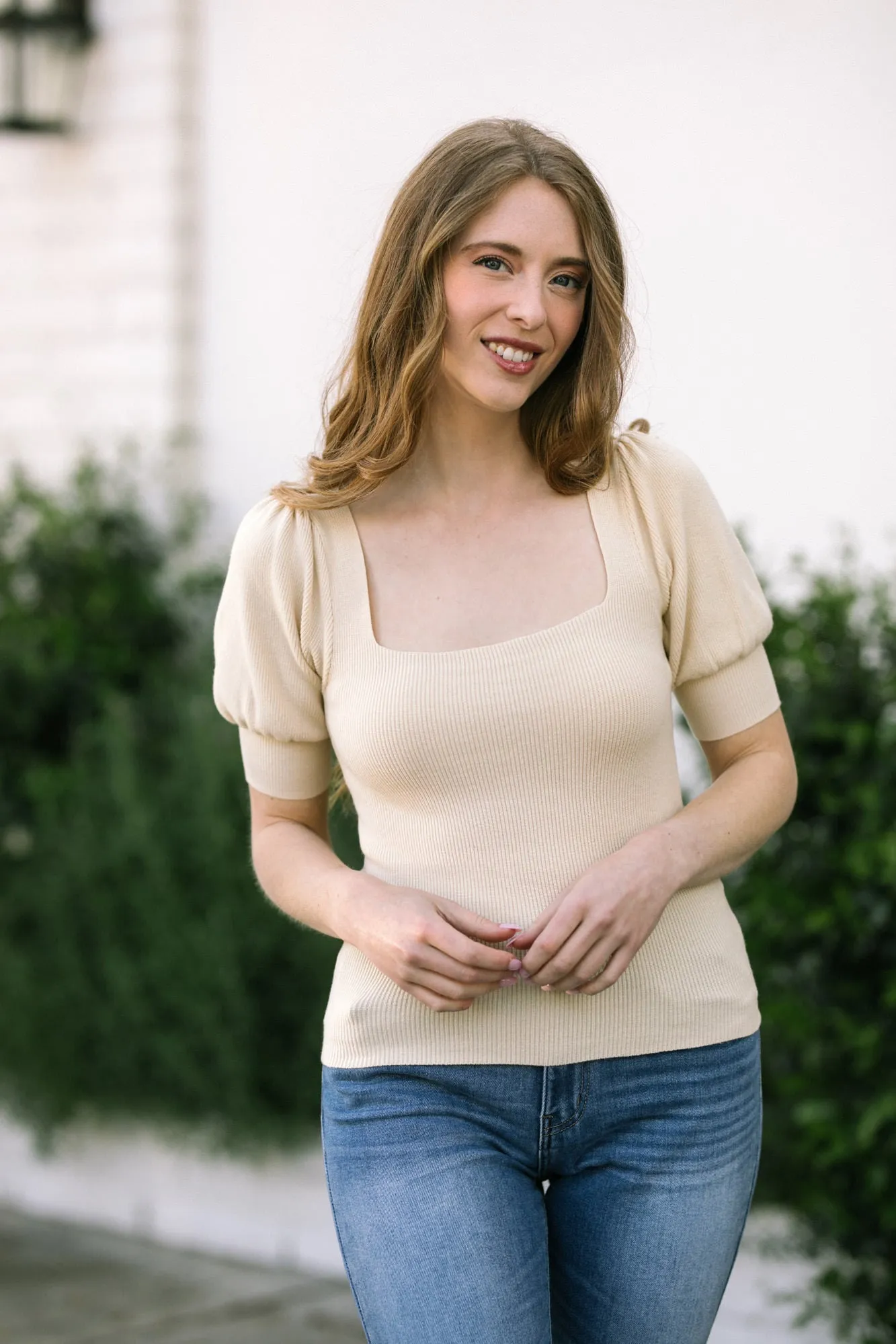 Becky Puff Sleeve Knit Top
