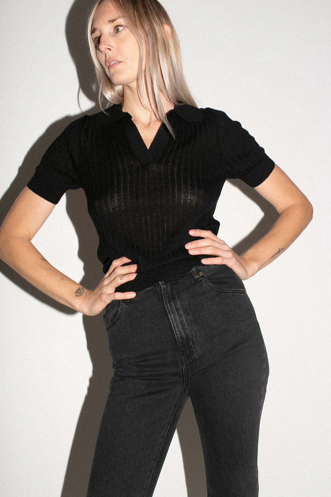 Black Amanda Knit Top