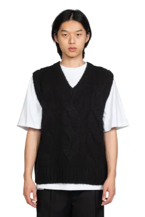 Black Cable Knit Vest