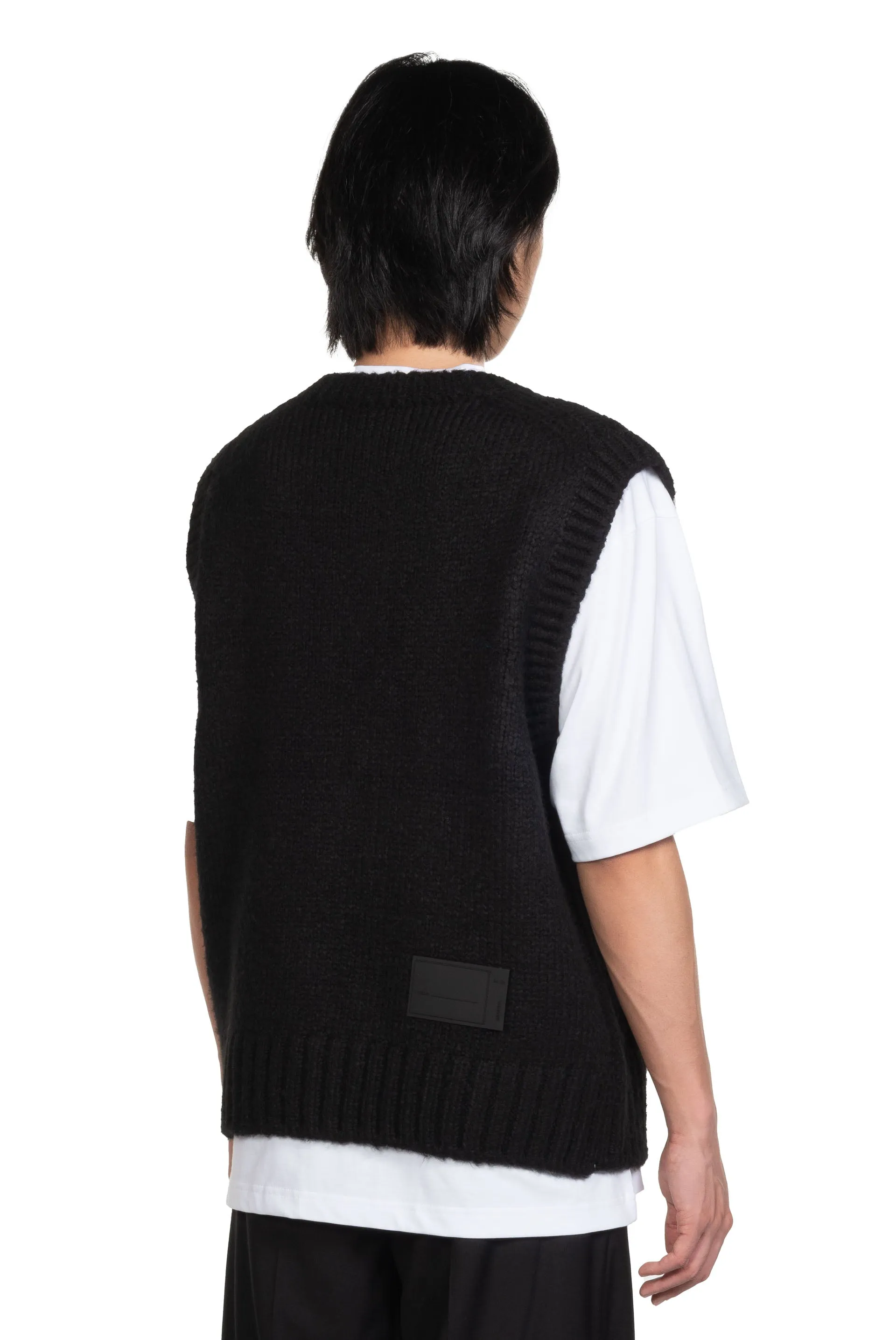 Black Cable Knit Vest