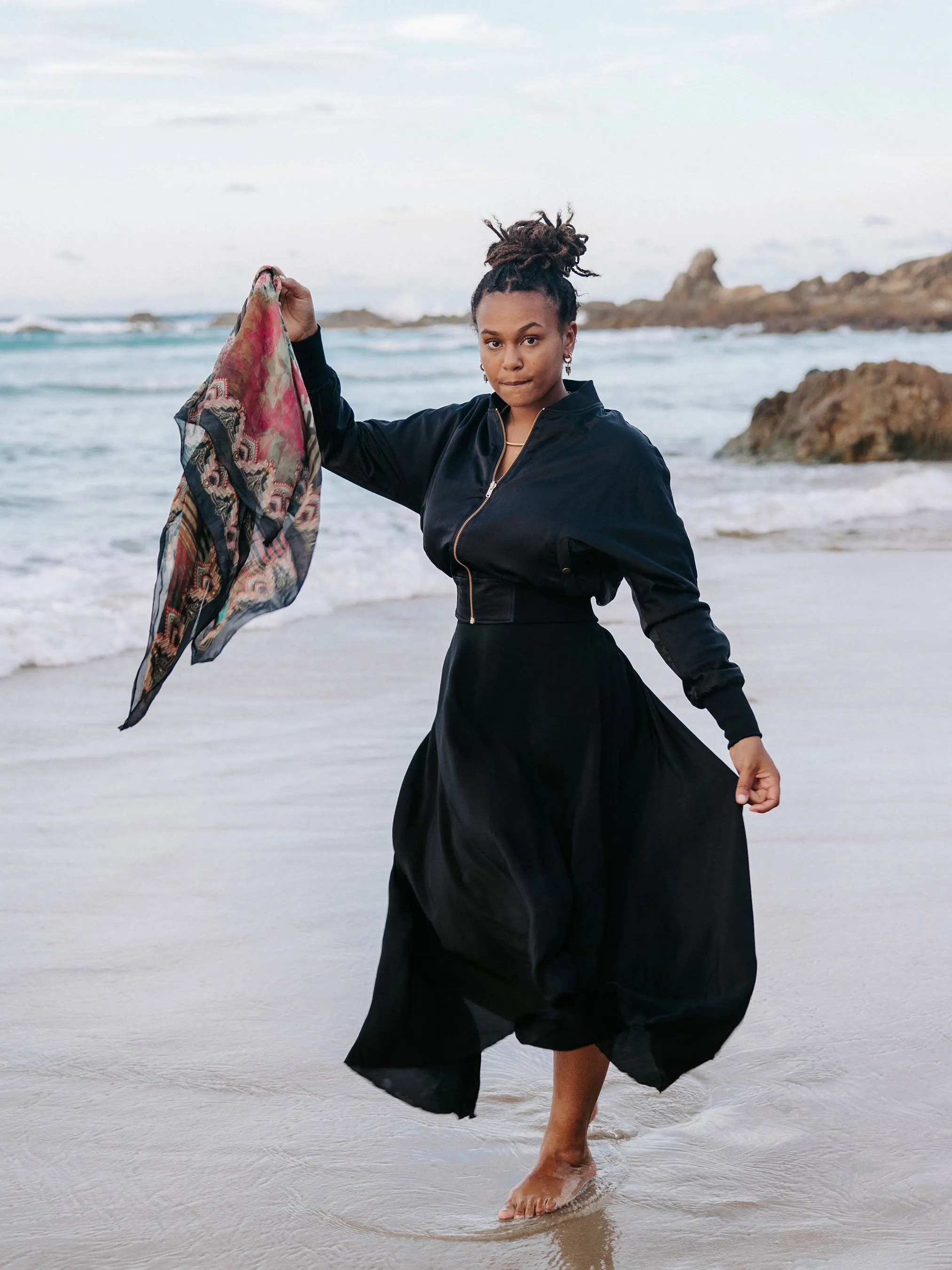 Black Silk Skirt