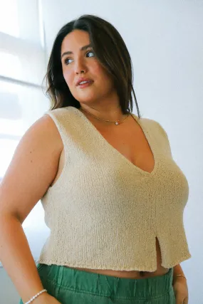 Bone Textured Knit Top