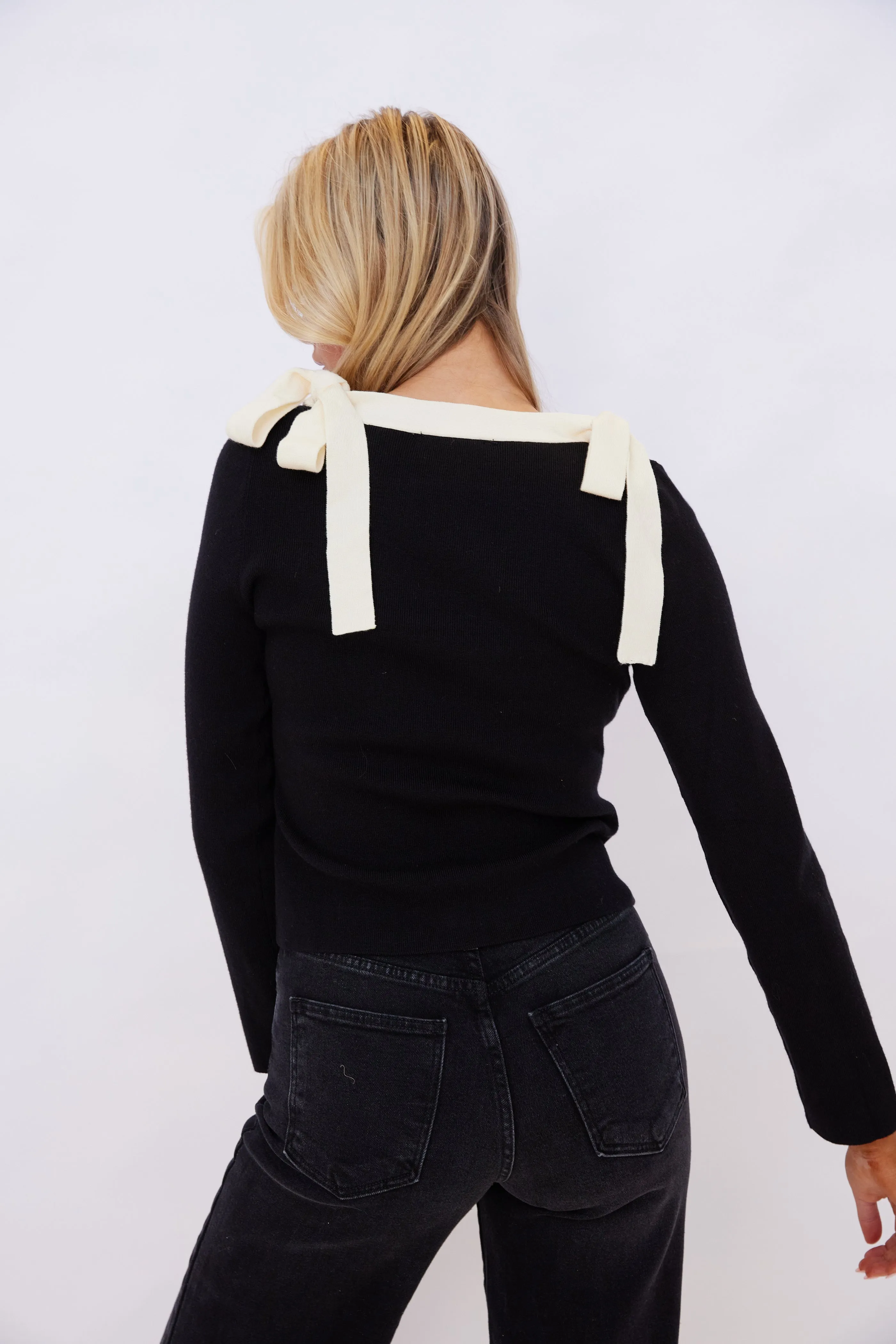 Brady Bow Detail Knit Top