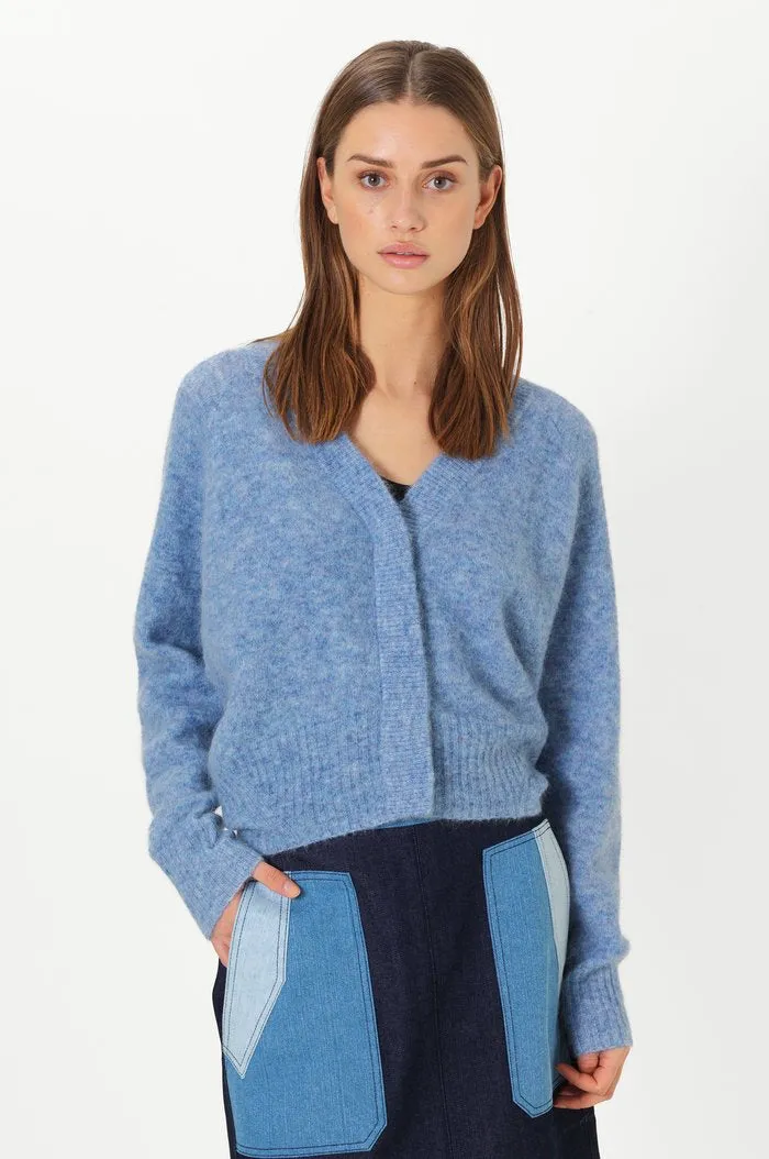 Brook Knit Boxy Cardigan - Blue Bonnet