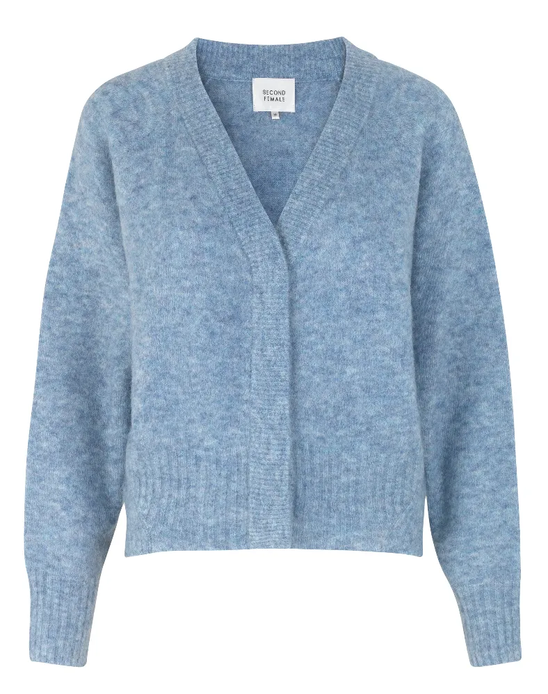 Brook Knit Boxy Cardigan - Blue Bonnet