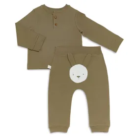 BUN Organic Bunny Top & Pant Set - Bayleaf
