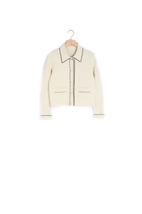 Cardigan façon chemise en maille
