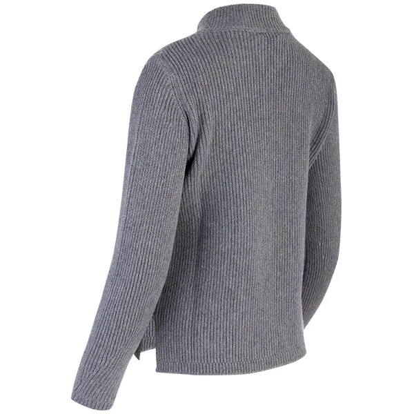 Cashmere Lurex Embellished Cardigan in Medium Grey Melange