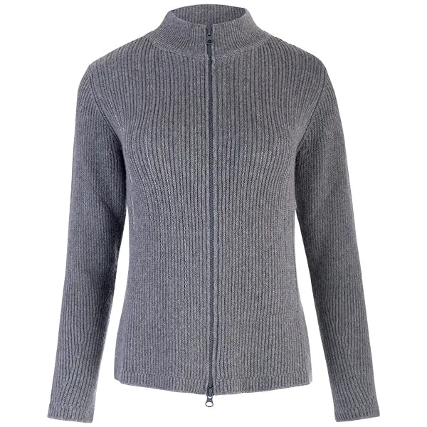 Cashmere Lurex Embellished Cardigan in Medium Grey Melange