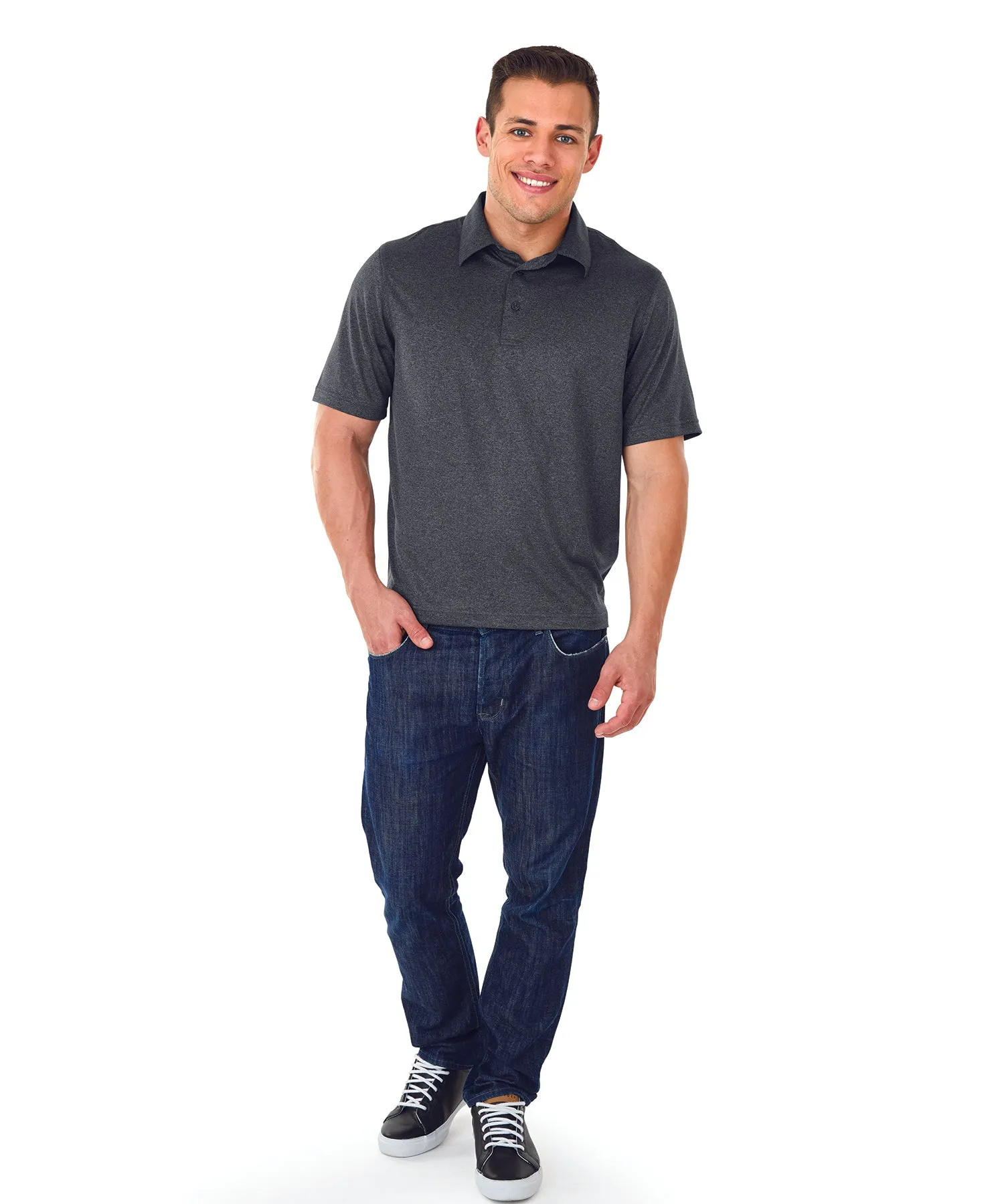 Charles River Men's Heathered Polo