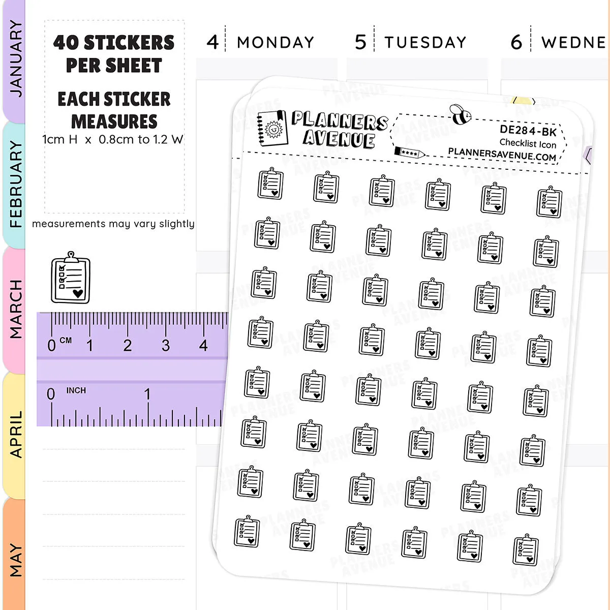 Checklist Mini Icon Stickers