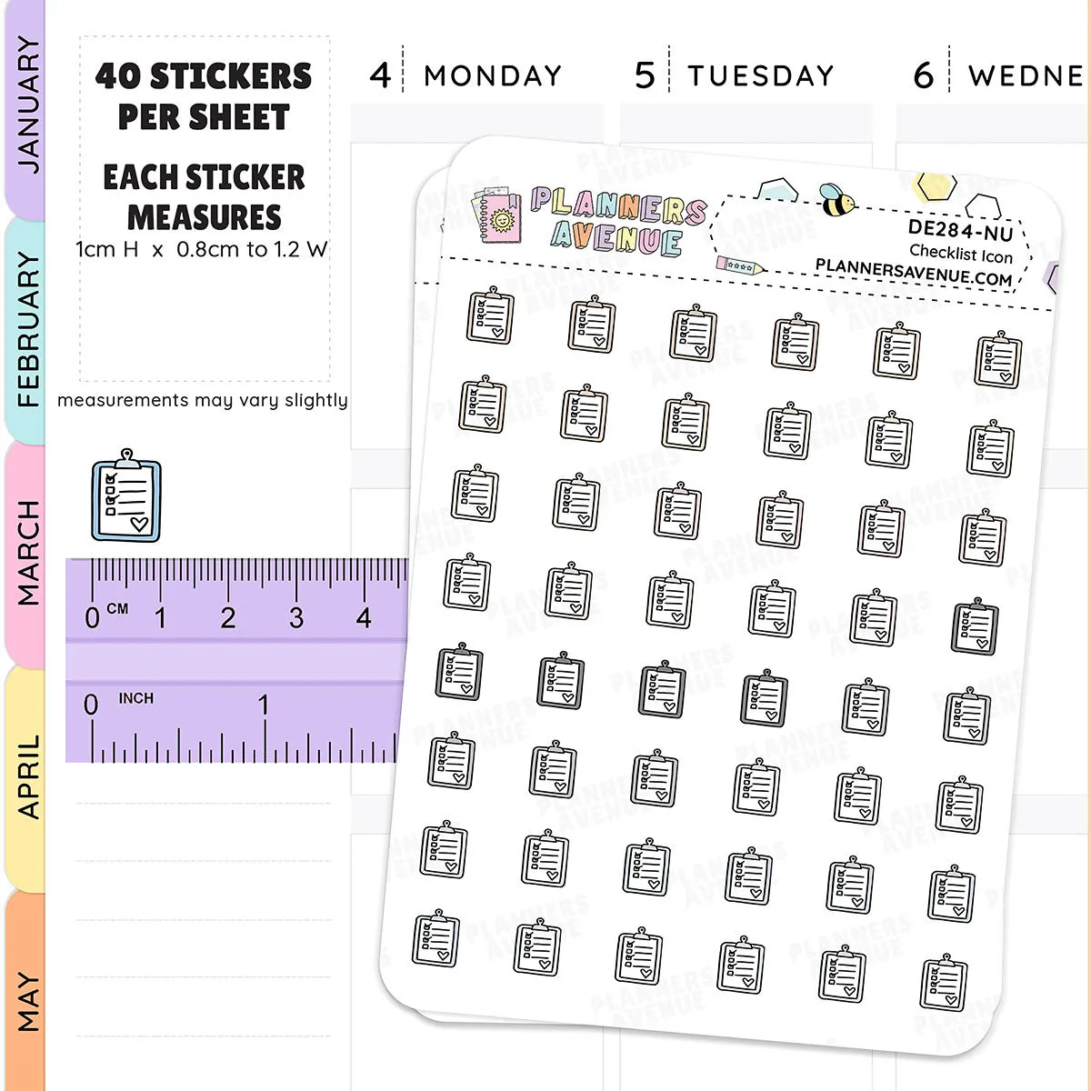 Checklist Mini Icon Stickers