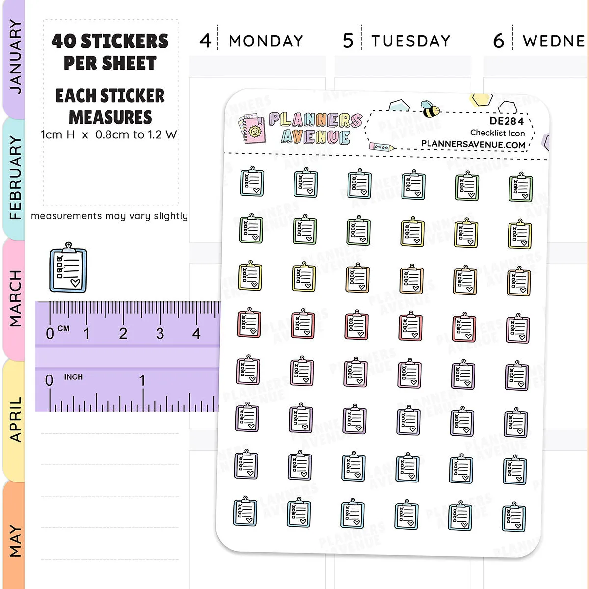 Checklist Mini Icon Stickers