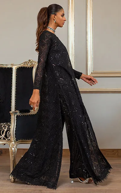 Chiffon Embroidered Jacket With Jumpsuit
