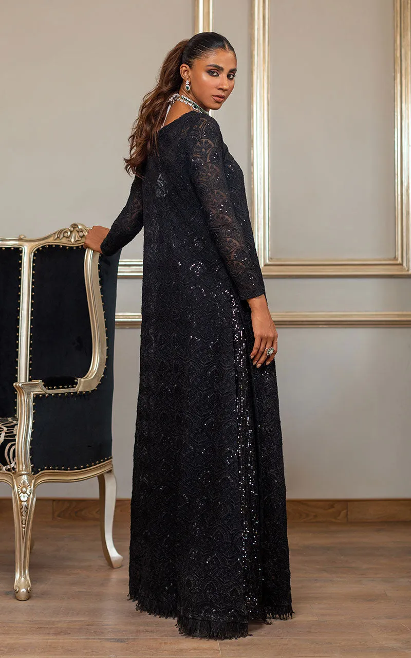 Chiffon Embroidered Jacket With Jumpsuit