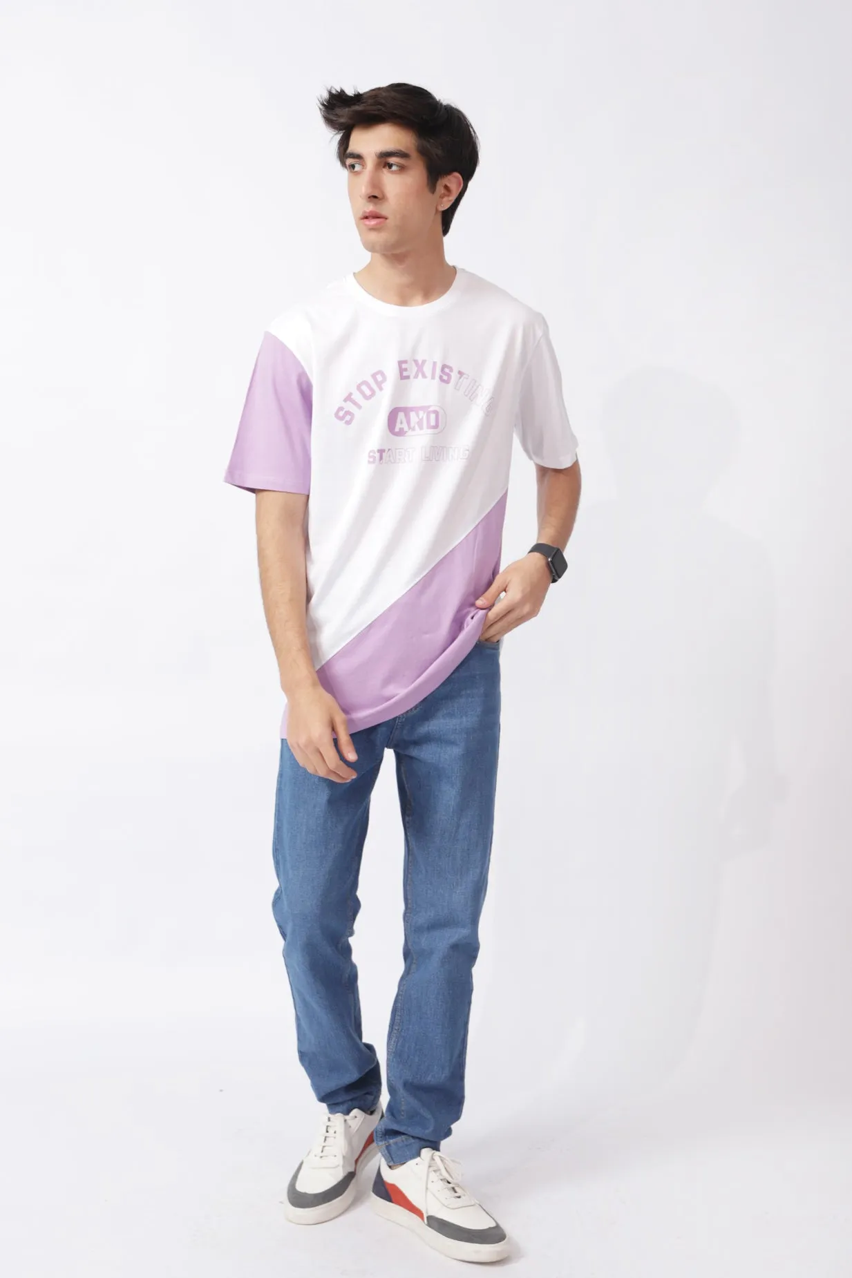 COLOR BLOCKING TEE