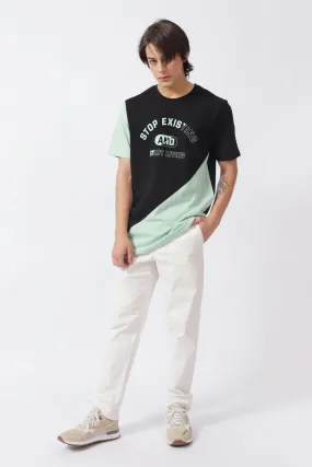 COLOR BLOCKING TEE