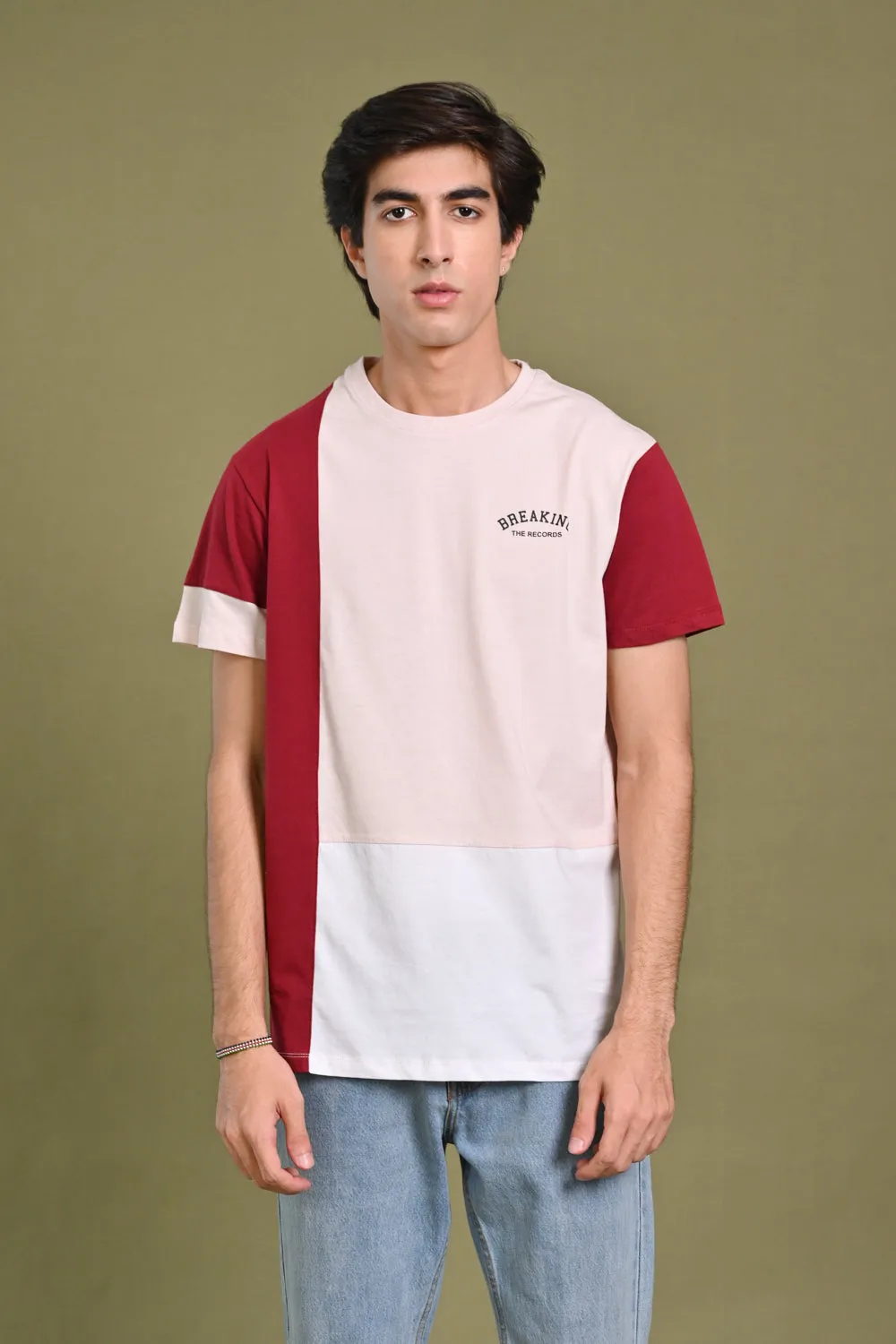COLOR BLOCKING TEE