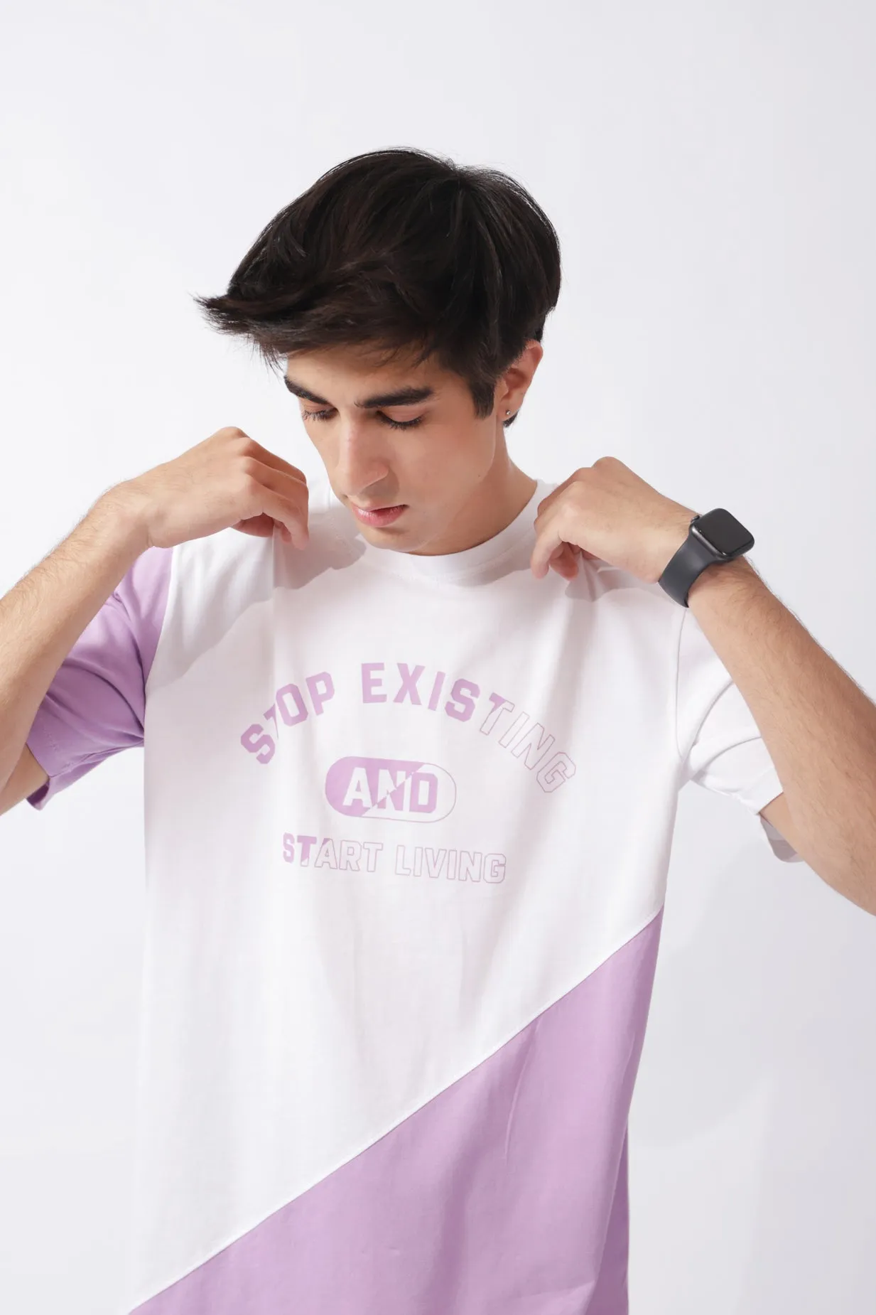 COLOR BLOCKING TEE