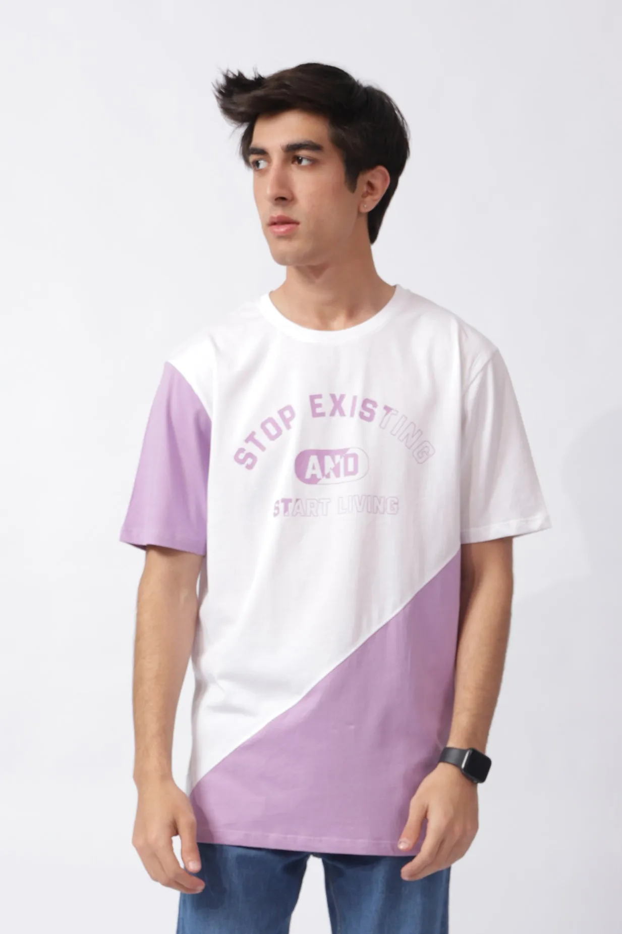 COLOR BLOCKING TEE