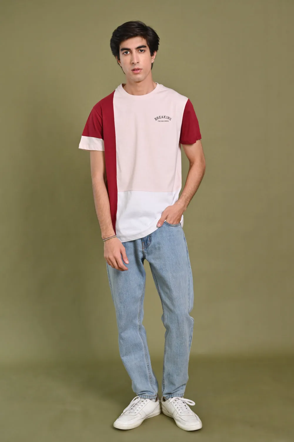 COLOR BLOCKING TEE