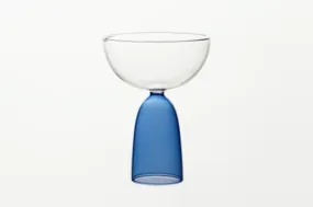 Coupe Cocktail Glass:  Halftone Clear   Light Blue - Mamo