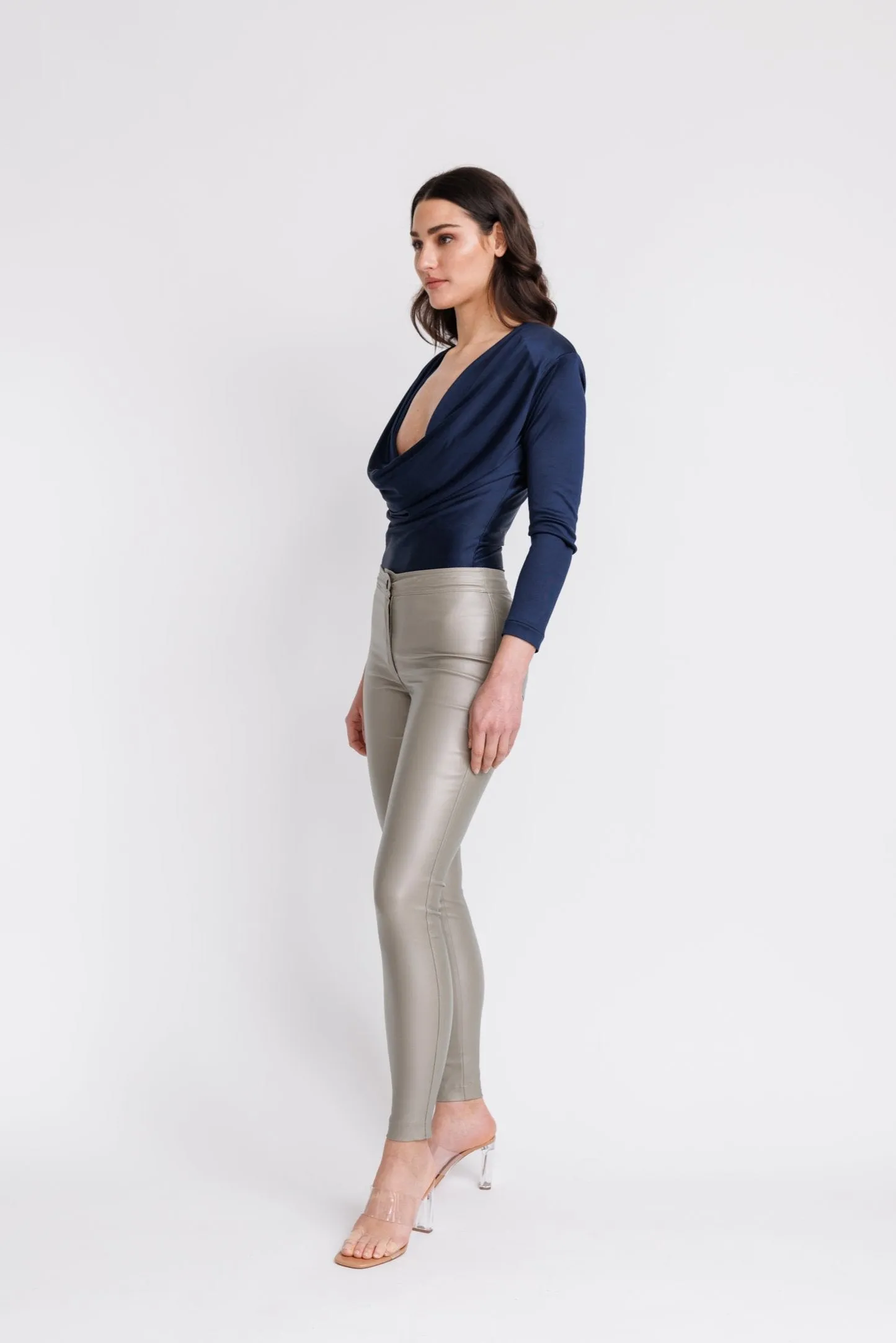 Cowl Bodysuit Top