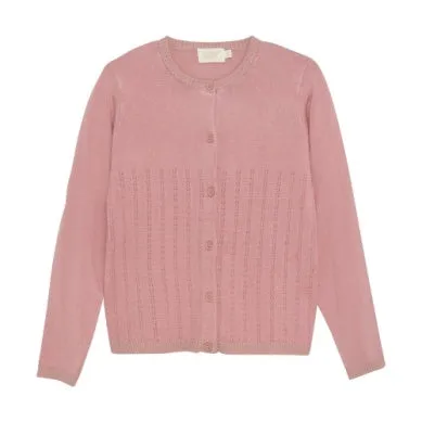 Creamie - Cardigan Pointelle Brandied Apricot