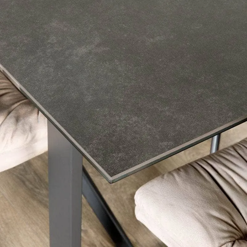Cuba Table & 6 Aspen Taupe Dining Chairs