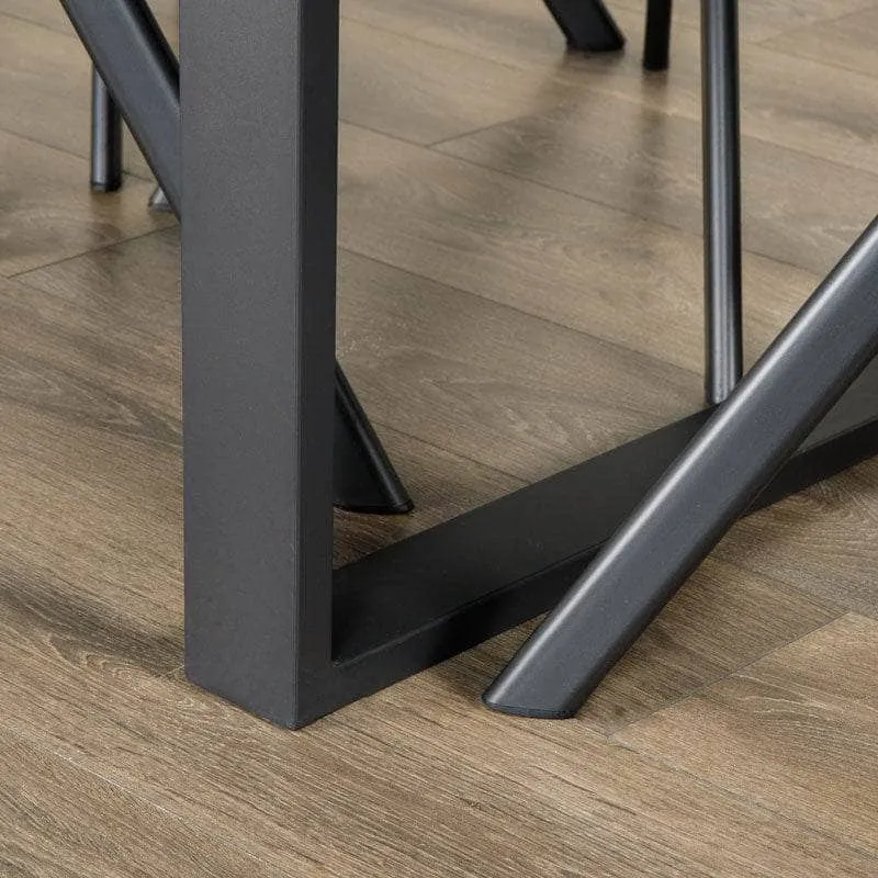 Cuba Table & 6 Aspen Taupe Dining Chairs
