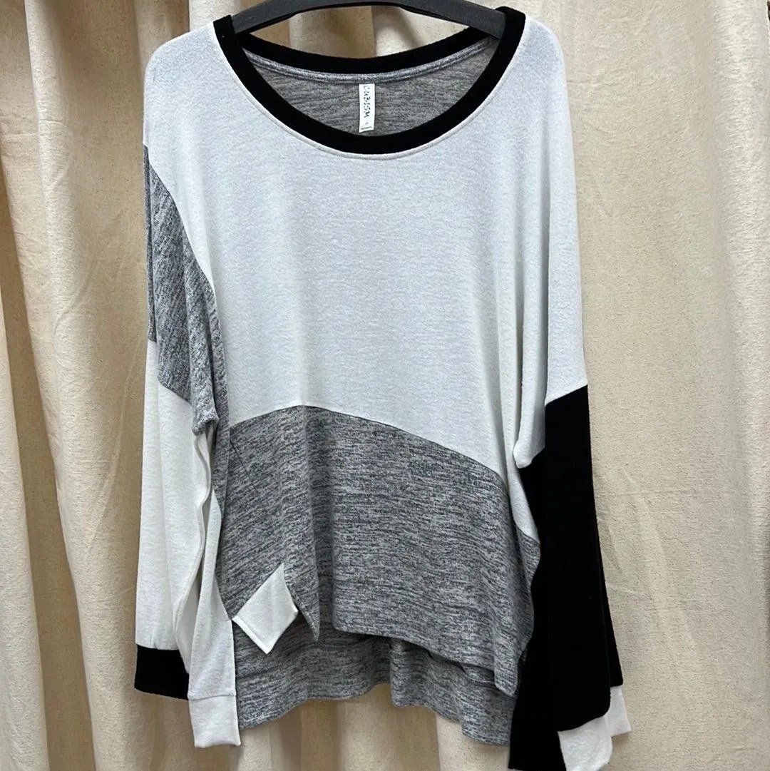 Cubism color block top 397-13777