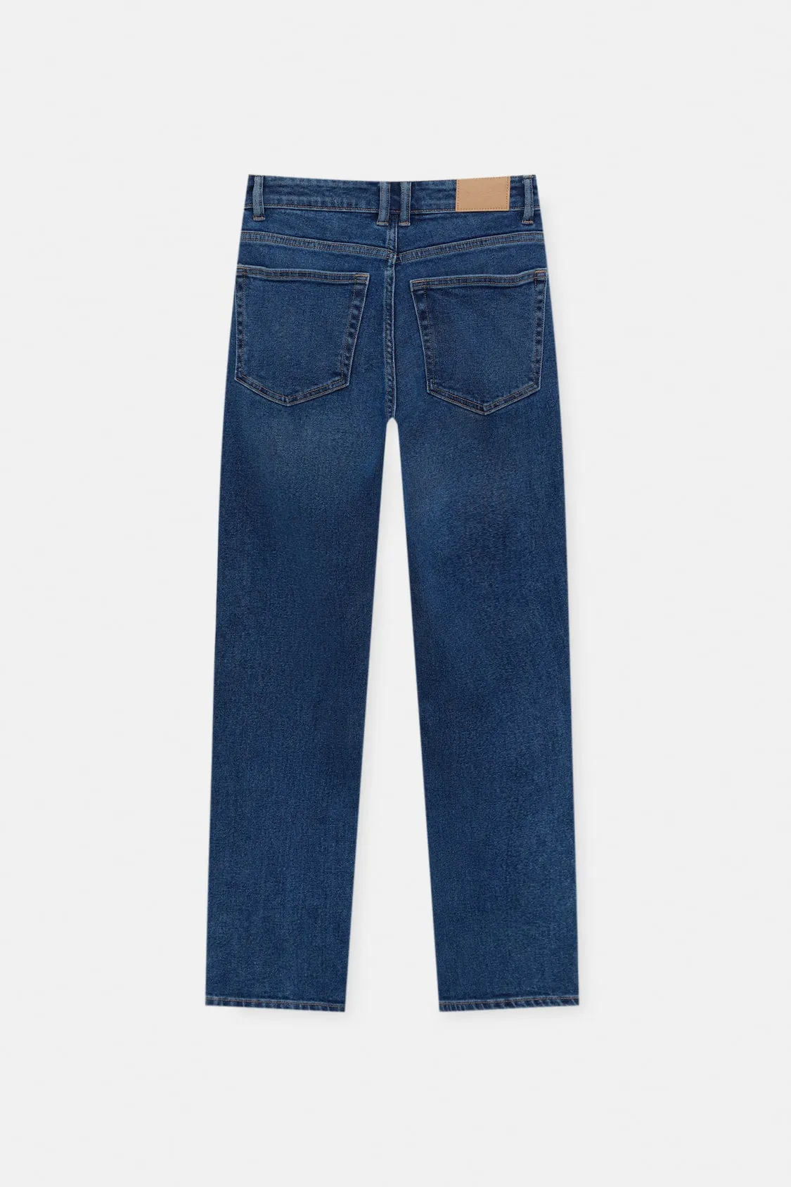 Denim Blue Slim Mom Fit High Waist Jeans